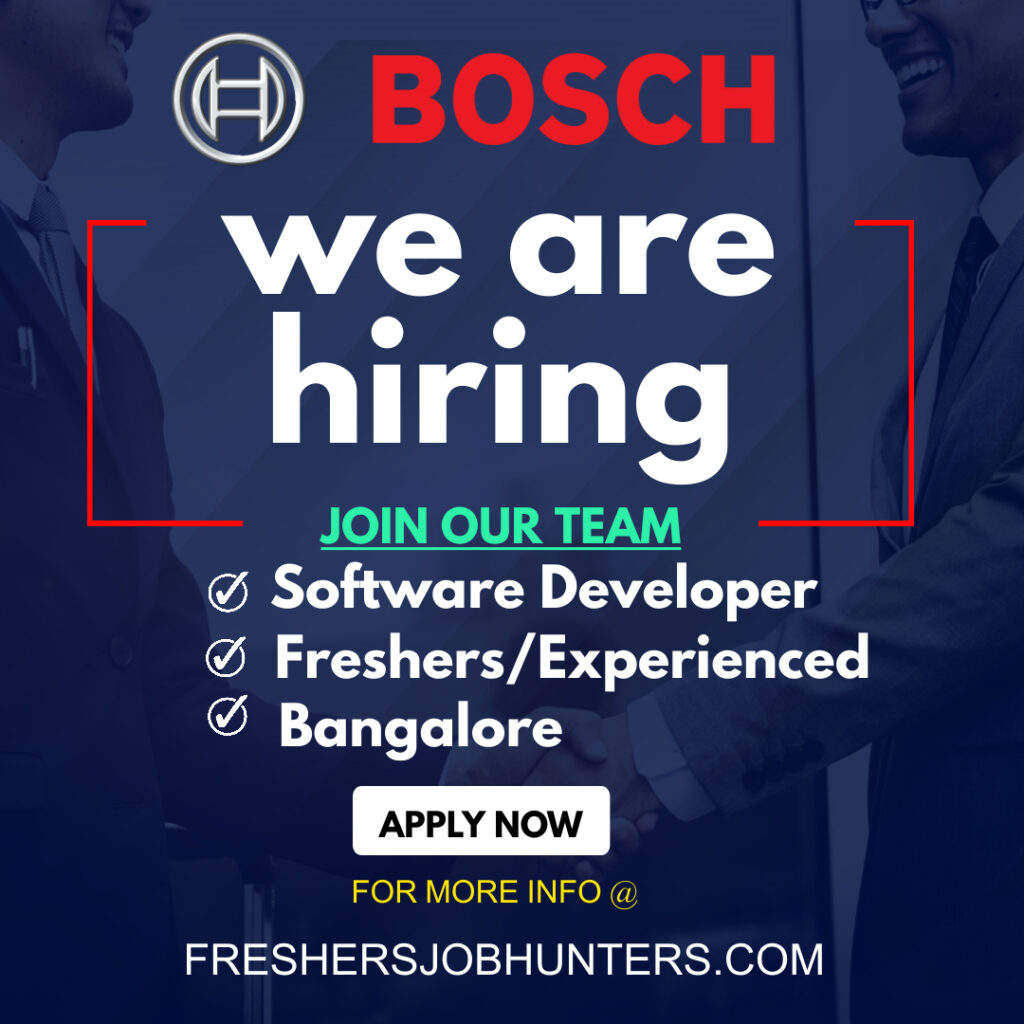 Freshers job at Bosch