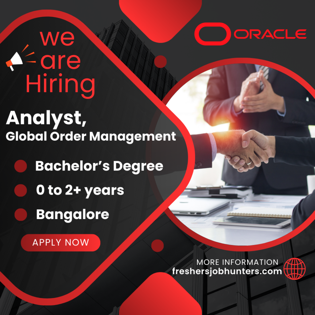 freshers job - oracle